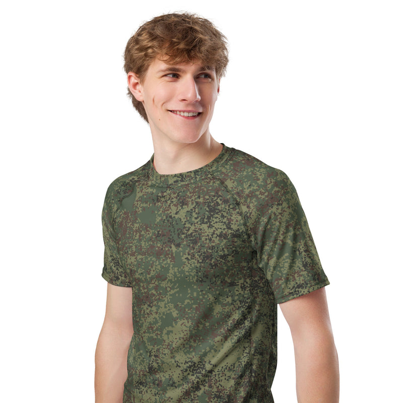 Digital Eastern Forest Veil CAMO Mens Short-Sleeve Rash Guard - SS