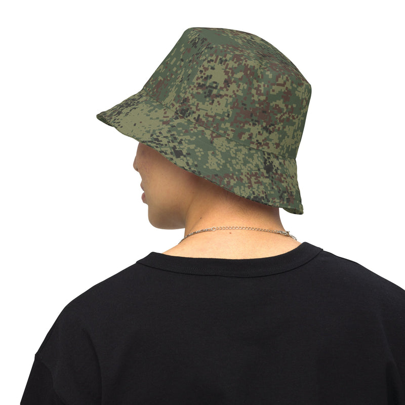 Digital Eastern Forest Veil CAMO Reversible Bucket Hat - Head