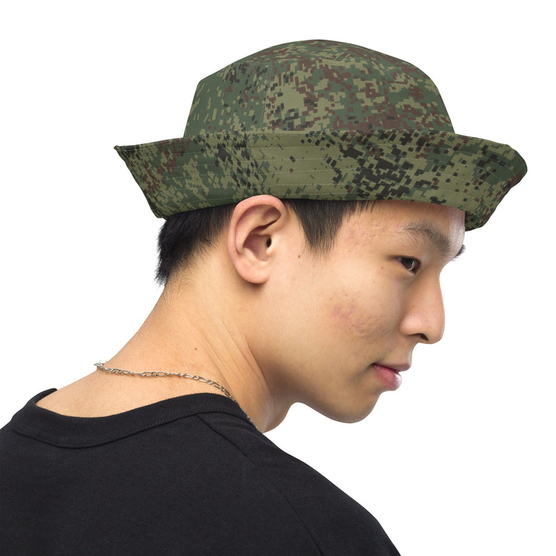 Digital Eastern Forest Veil CAMO Reversible Bucket Hat - Head