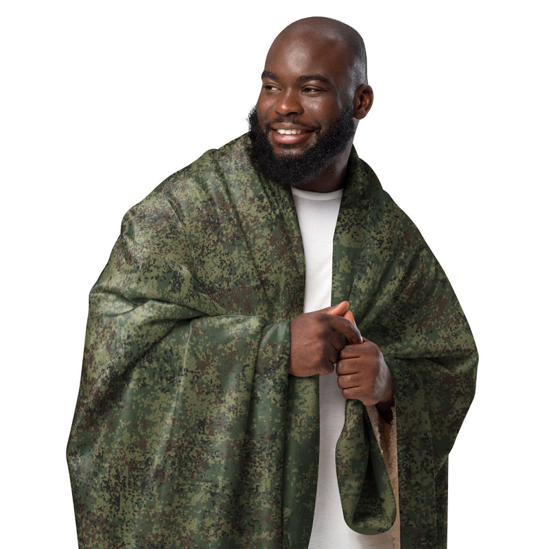 Digital Eastern Forest Veil CAMO Sherpa Blanket