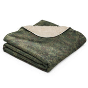 Digital Eastern Forest Veil CAMO Sherpa Blanket