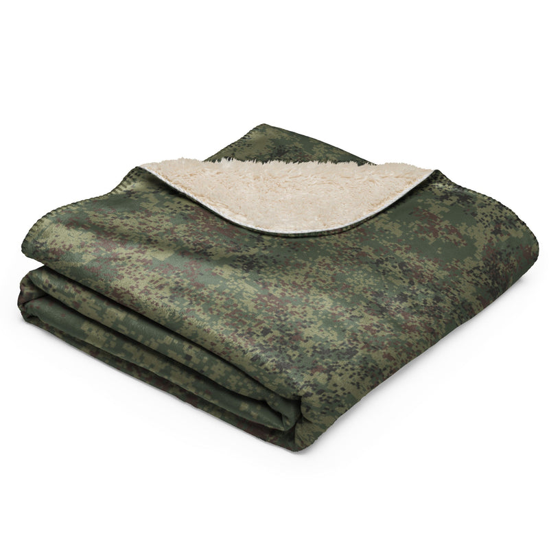 Digital Eastern Forest Veil CAMO Sherpa Blanket
