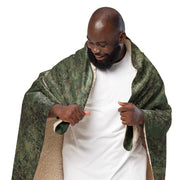 Digital Eastern Forest Veil CAMO Sherpa Blanket