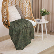 Digital Eastern Forest Veil CAMO Sherpa Blanket