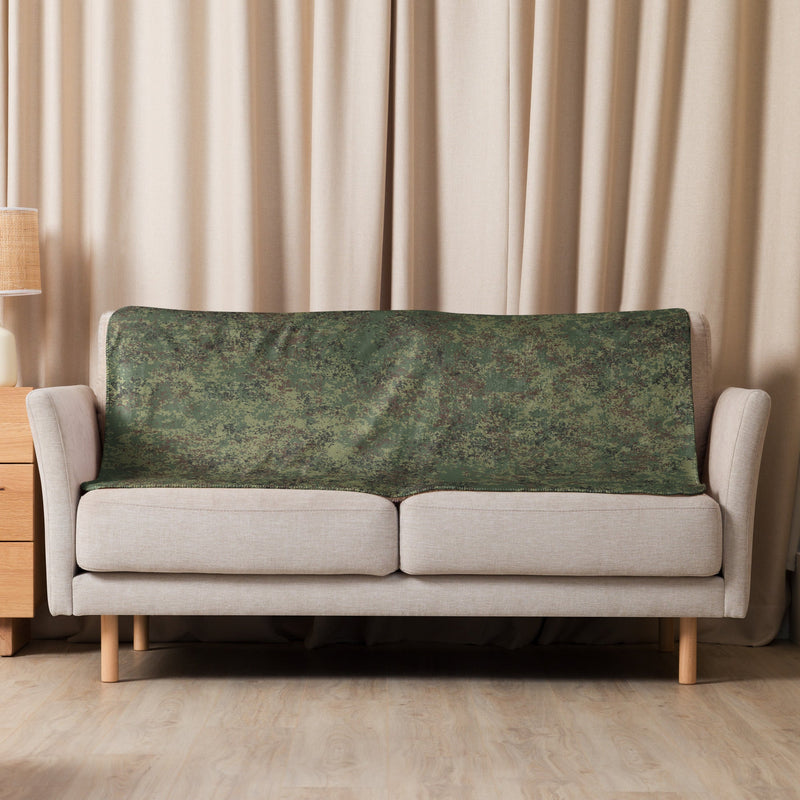 Digital Eastern Forest Veil CAMO Sherpa Blanket