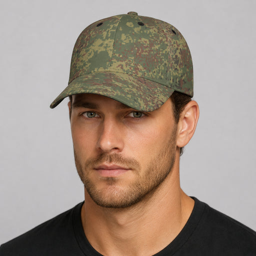 Digital Eastern Forest Veil CAMO Snapback Ball Cap - U / White - Head