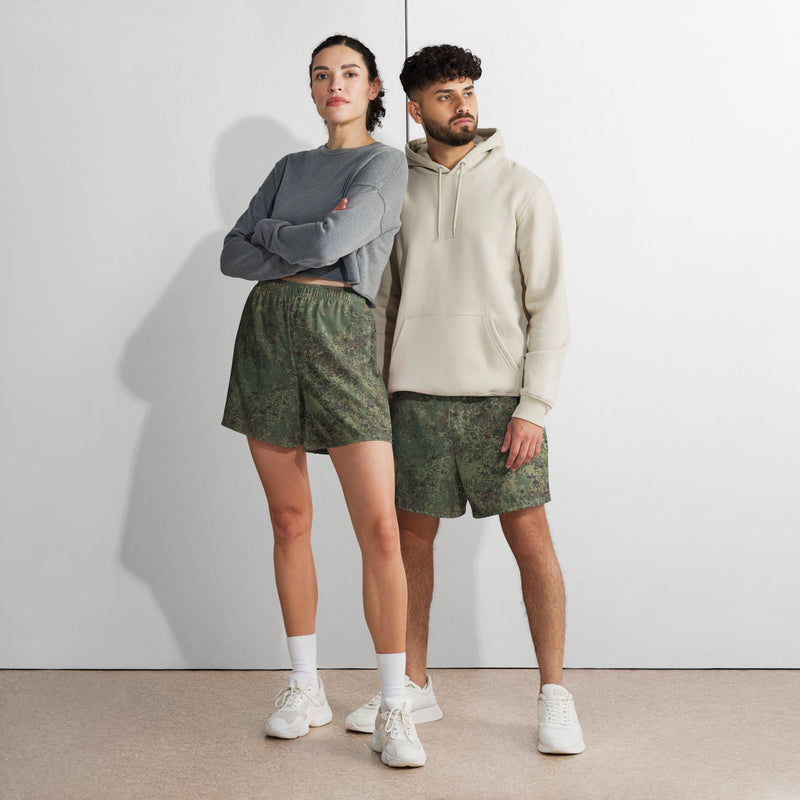 Digital Eastern Forest Veil CAMO Unisex Athletic Long Shorts