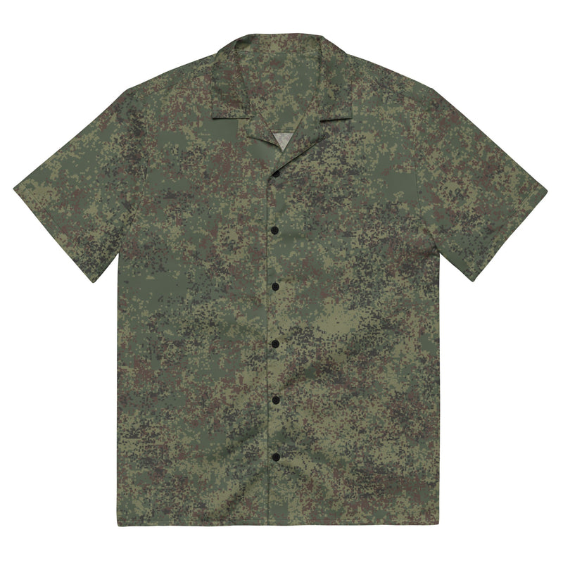 Digital Eastern Forest Veil CAMO Unisex Short-Sleeve Button Shirt - 2XS - Button-Up