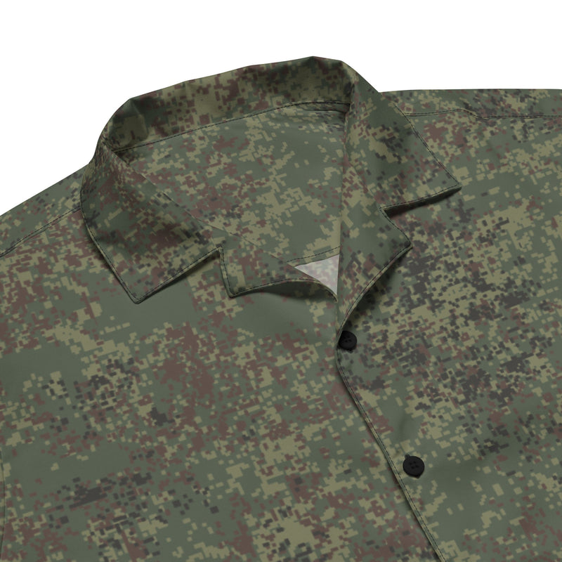 Digital Eastern Forest Veil CAMO Unisex Short-Sleeve Button Shirt - Button-Up