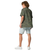 Digital Eastern Forest Veil CAMO Unisex Short-Sleeve Button Shirt - Button-Up