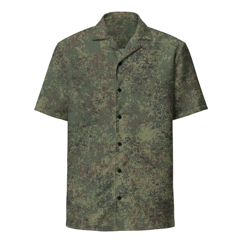 Digital Eastern Forest Veil CAMO Unisex Short-Sleeve Button Shirt - Button-Up