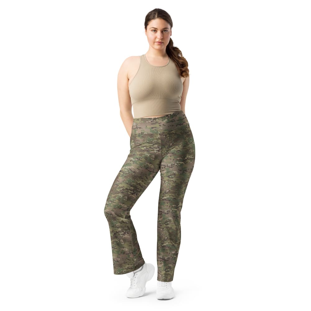 Digital Multi-Terrain CAMO Flare leggings - Womens Flare Leggings