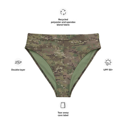 Digital Multi-Terrain CAMO high-waisted bikini bottom - Womens High-waisted Bikini Bottom