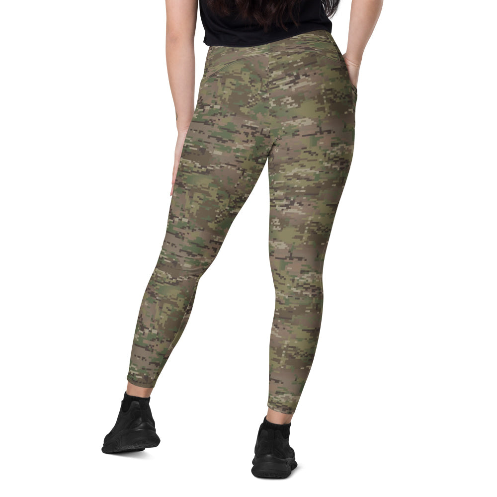 Digital Multi-Terrain CAMO Leggings with pockets - Womens With Pockets