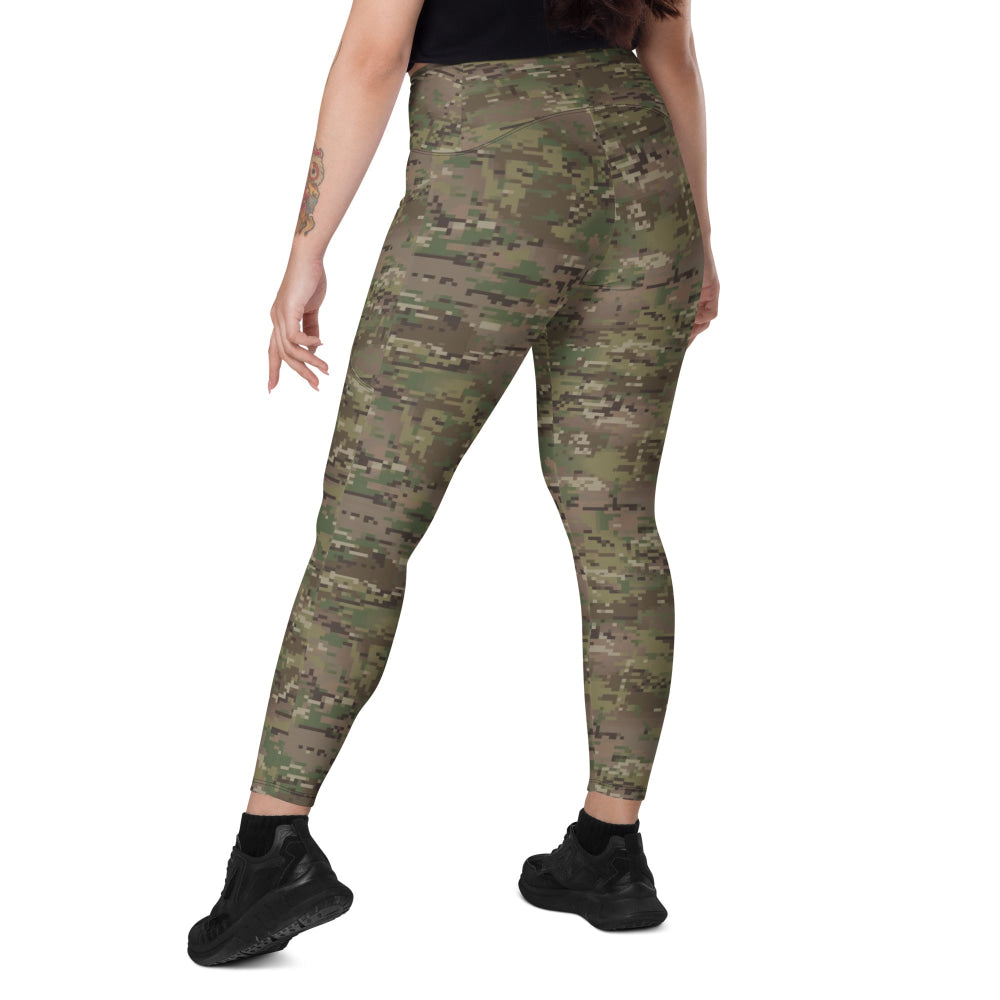 Digital Multi-Terrain CAMO Leggings with pockets - Womens With Pockets