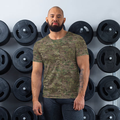 Digital Multi-Terrain CAMO Men’s Athletic T-shirt - XS - Mens T-Shirt