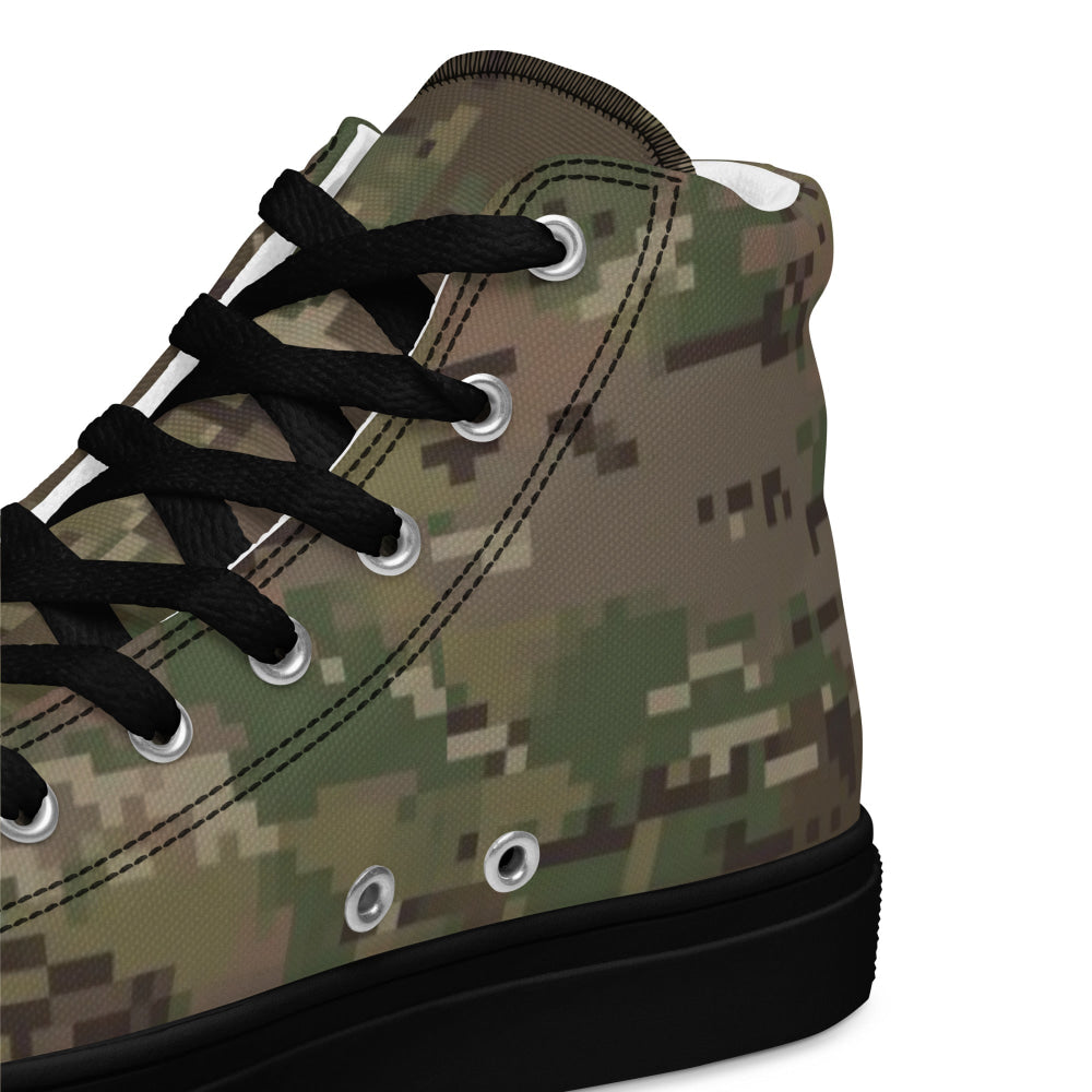 Digital Multi-Terrain CAMO Men’s high top canvas shoes - Mens High Top Canvas Shoes