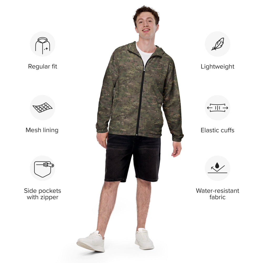 Digital Multi-Terrain CAMO Men’s windbreaker - Mens Windbreaker