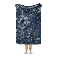 Digital Ocean Blue CAMO Sherpa blanket - 37″×57″