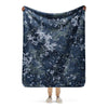 Digital Ocean Blue CAMO Sherpa blanket - 50″×60″