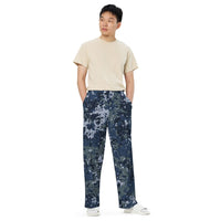 Digital Ocean Blue CAMO unisex wide-leg pants