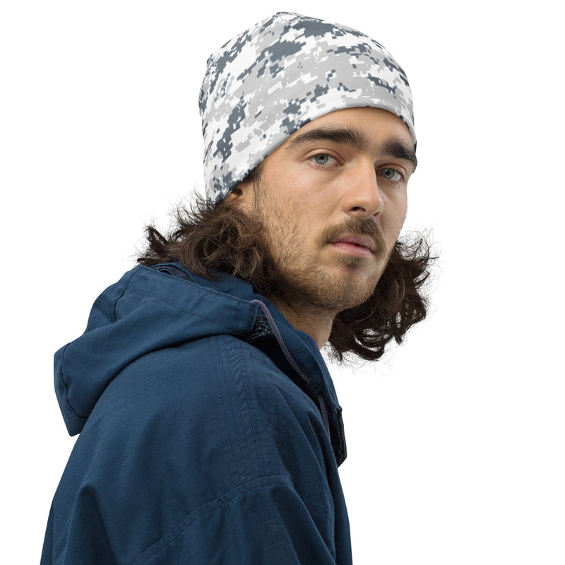 Digital Snow CAMO Beanie - Head