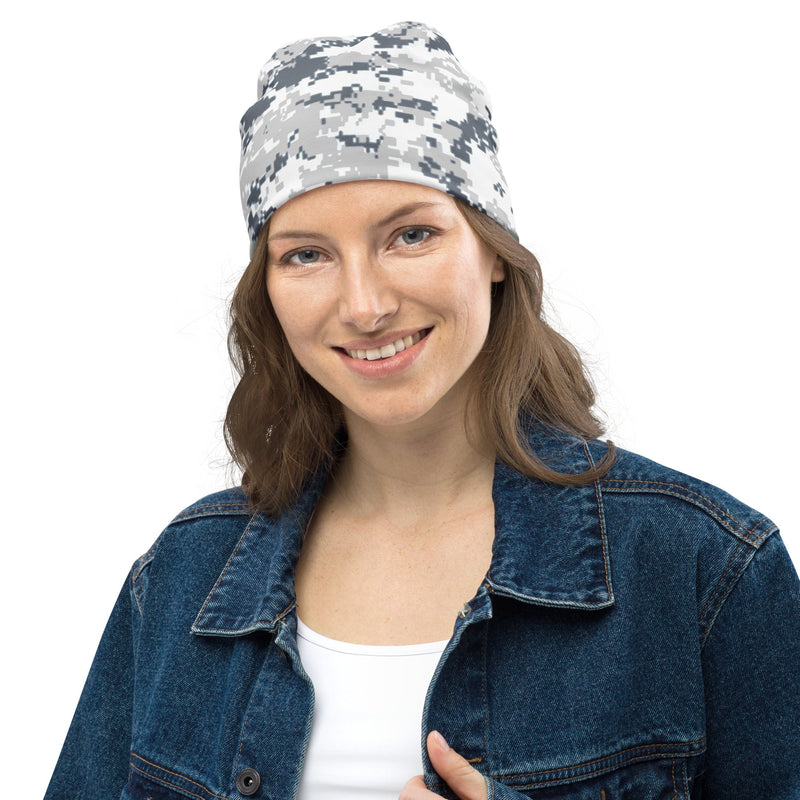 Digital Snow CAMO Beanie - Head