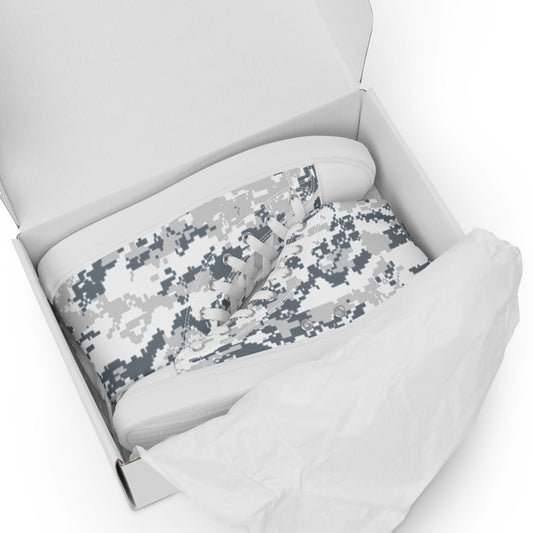 Digital Snow CAMO Mens high top canvas shoes High Top Canvas Shoes