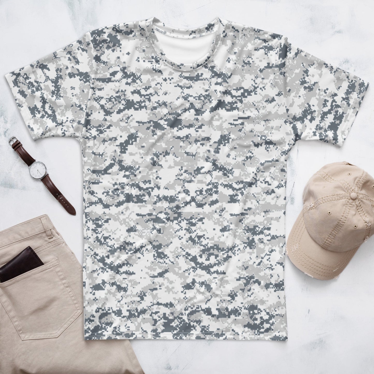 Digital Snow CAMO Mens T-Shirt - XS