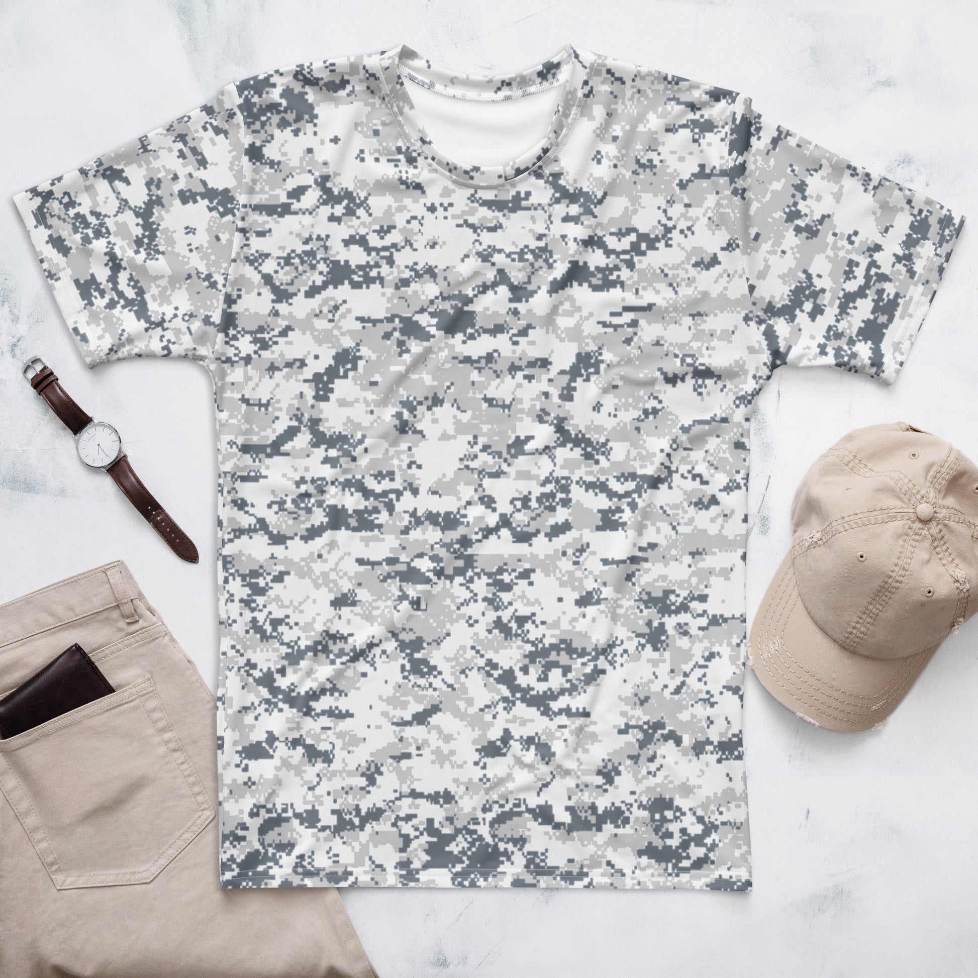 Digital Snow CAMO Mens T-Shirt - XS