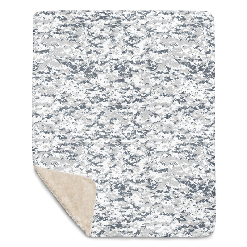 Digital Snow CAMO Sherpa Blanket