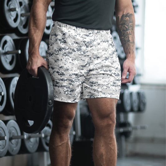 Digital Snow CAMO Unisex Athletic Long Shorts 2XS
