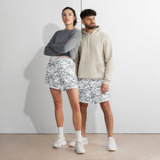 Digital Snow CAMO Unisex Athletic Long Shorts