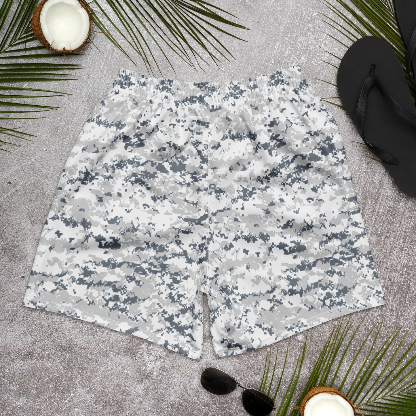 Digital Snow CAMO Unisex Athletic Long Shorts