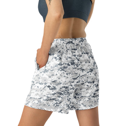 Digital Snow CAMO Unisex Athletic Long Shorts