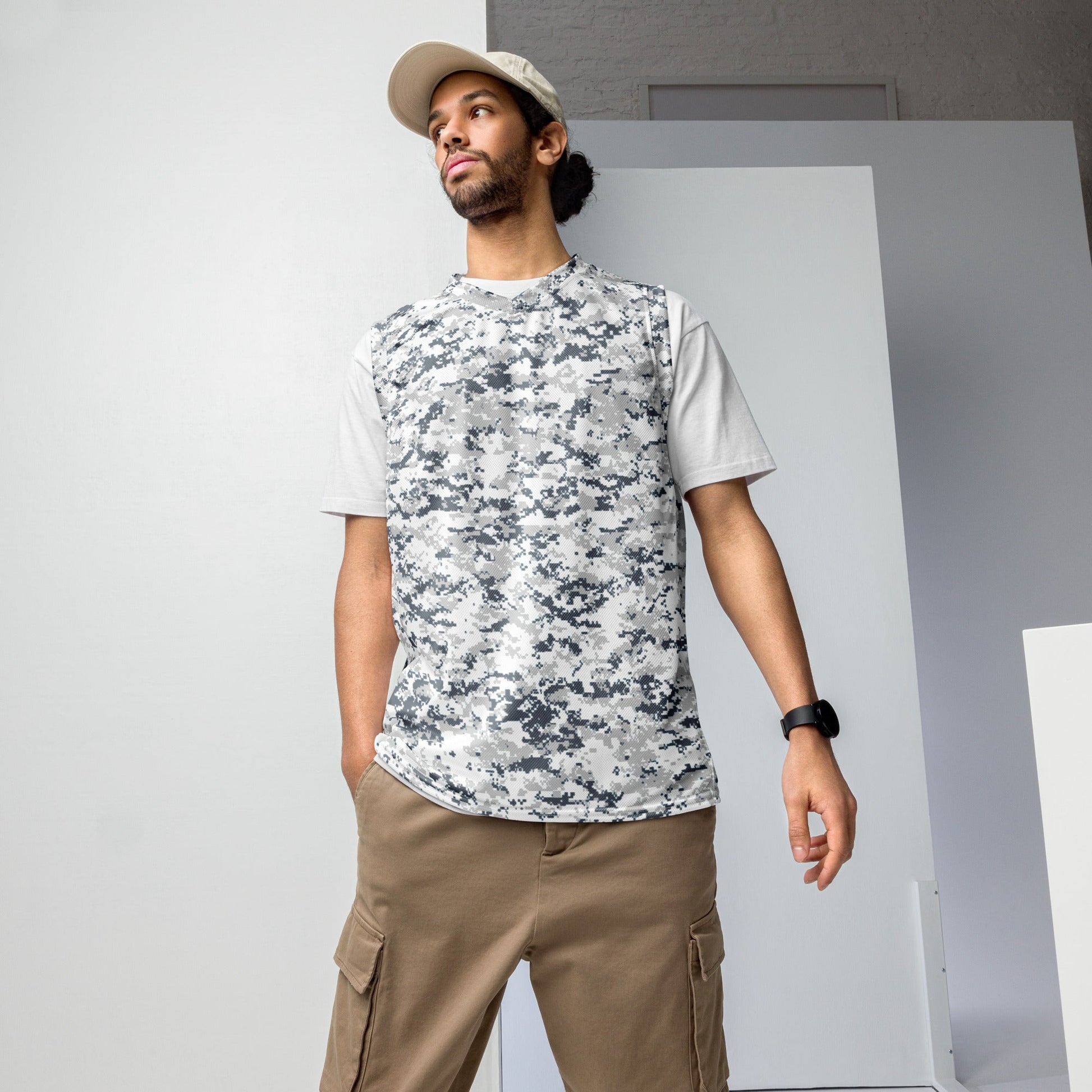 Digital Snow CAMO unisex basketball jersey 2XS Basketball Jerseys