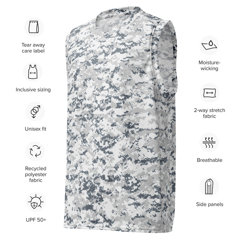 Digital Snow CAMO Unisex Basketball Jersey