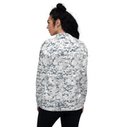 Digital Snow CAMO Unisex Bomber Jacket