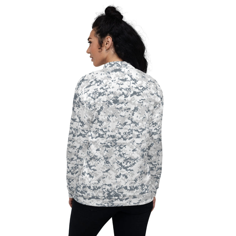 Digital Snow CAMO Unisex Bomber Jacket