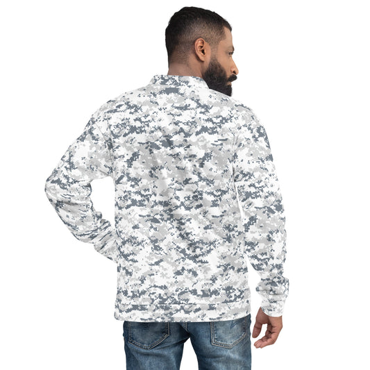 Digital Snow CAMO Unisex Bomber Jacket - Jackets