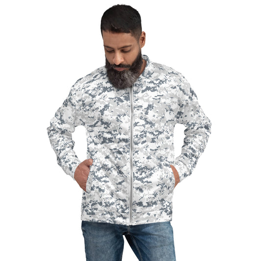 Digital Snow CAMO Unisex Bomber Jacket - XS - Jackets