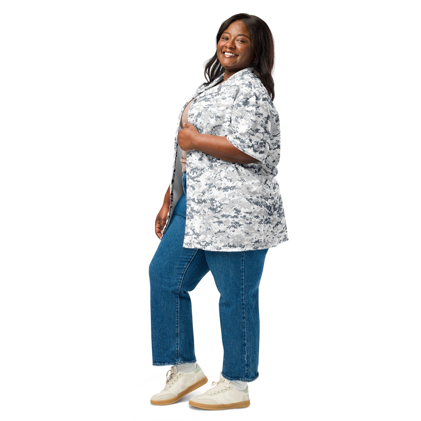 Digital Snow CAMO Unisex button shirt - Button Shirts