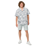 Digital Snow CAMO Unisex Short-Sleeve Button Shirt - Button-Up