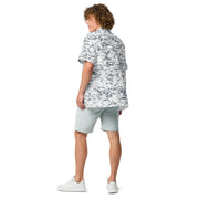 Digital Snow CAMO Unisex Short-Sleeve Button Shirt - Button-Up