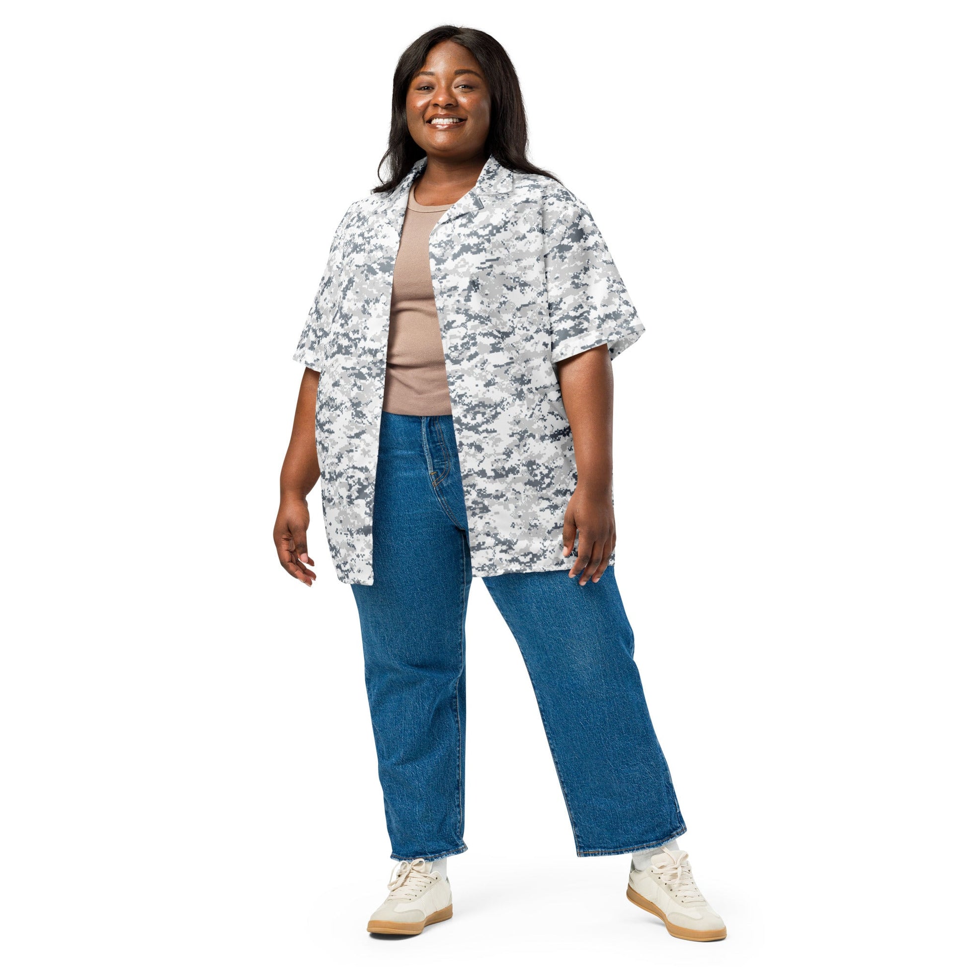 Digital Snow CAMO Unisex button shirt - Button Shirts