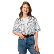 Digital Snow CAMO Unisex Short-Sleeve Button Shirt - Button-Up