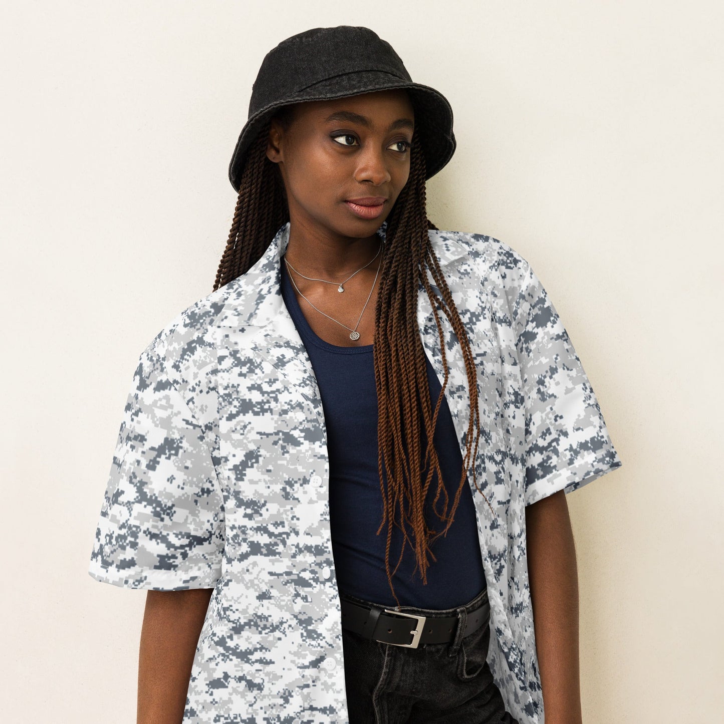 Digital Snow CAMO Unisex button shirt - Button Shirts