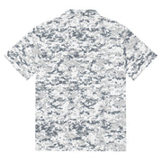 Digital Snow CAMO Unisex Short-Sleeve Button Shirt - Button-Up
