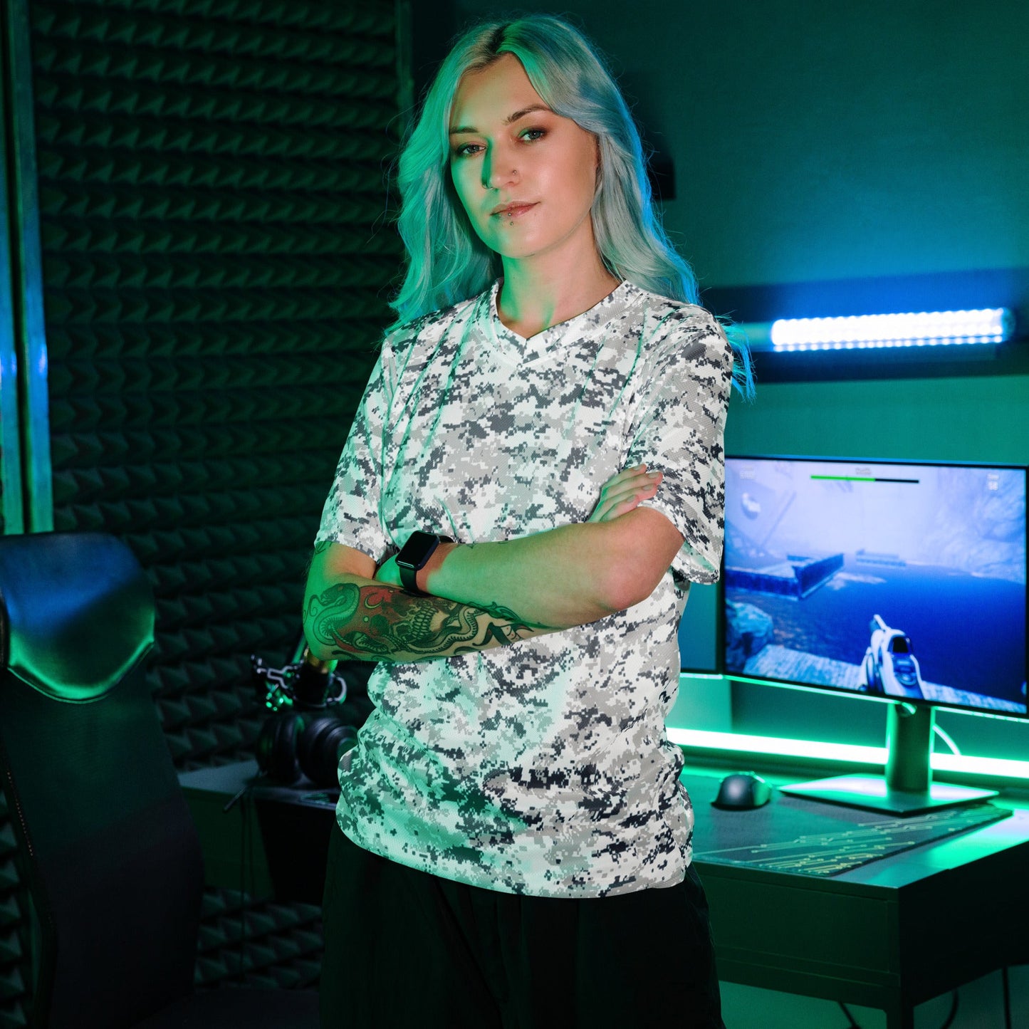 Digital Snow CAMO unisex sports jersey Sports Jerseys