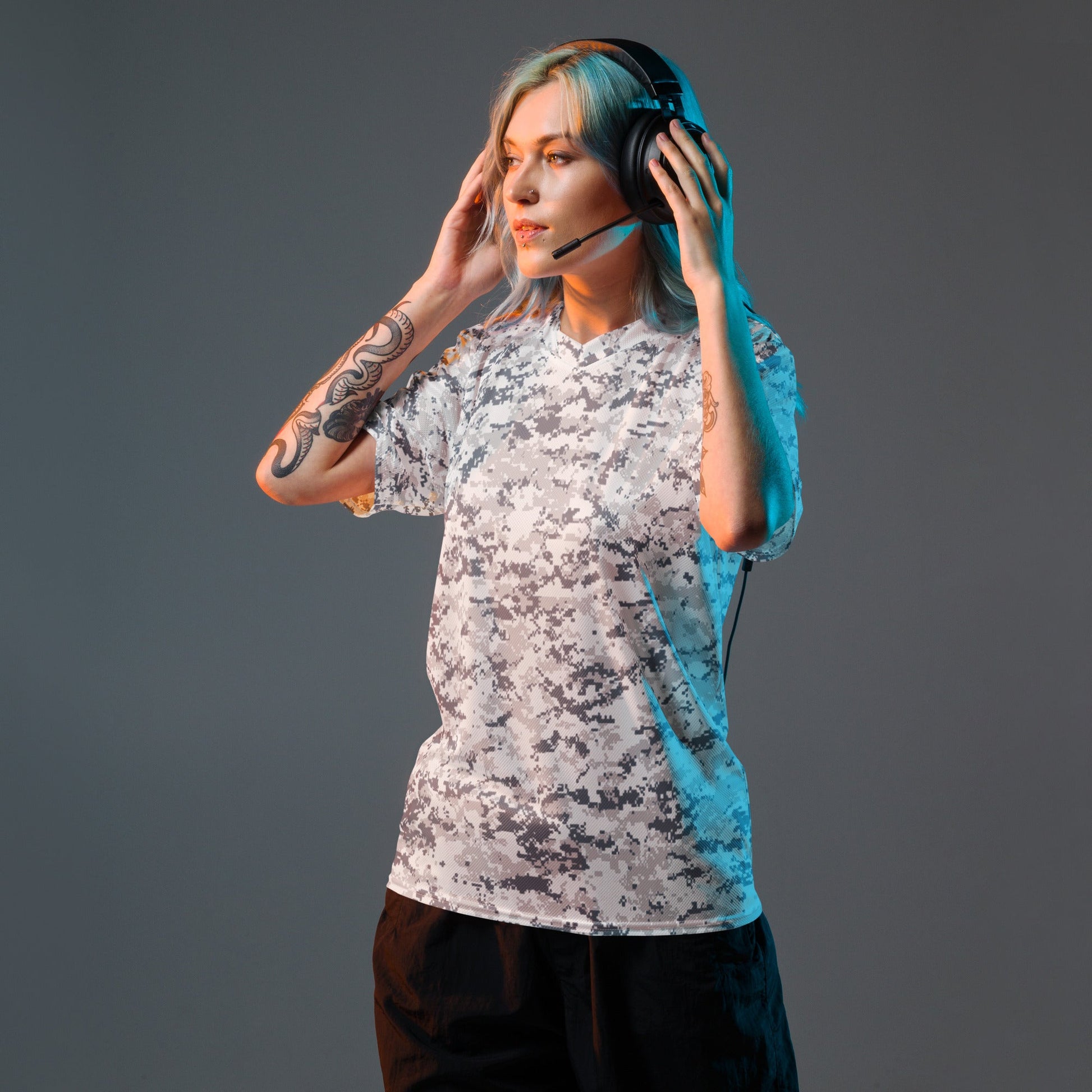 Digital Snow CAMO unisex sports jersey Sports Jerseys